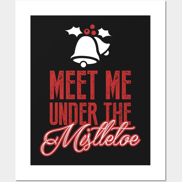 Christmas: Meet me under the mistletoe Wall Art by nektarinchen